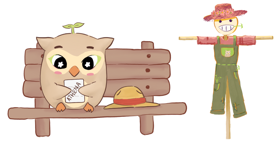 owl and scarecrow